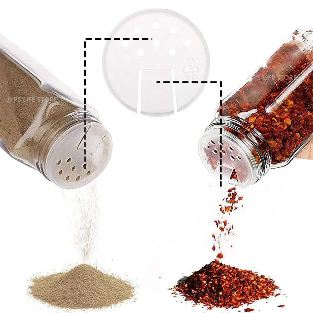 6/12/24pcs  Glass Spice Jars with Bamboo Lids Or Metal Lids Include Minimalist Spice Labels Stickers Collapsible Funnel Jar Set